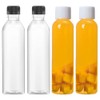 YALIHAIXIA 4 Packs Plastic Juice Bottles with Screw Lid Empty