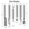 6 Pcs Stainless Steel Fruit Carving Knife Set, Kitchen Fruit