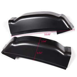 Left And Right One Pair Cab Corners Compatible For Silverado Sierra Crew Cab 4Door 01-07 2002 2003 2004 2005 2006 2007 (Black)