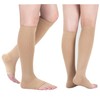 Open toe toeless Compression Socks 3 Pairs 15-20 mmHg Support