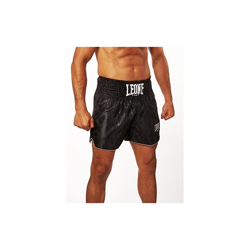 LEONE 1947, Basic Pantaloncino Kick-Thai, Unisex – Adulto, Nero, M,
