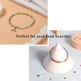 Elecrelive 0.4mm Clear Elastic Stretch Crystal Thread String Cord for Jewelry Making and Craft Bracelet Beads Thread Making DIY Necklace Making 10m/roll Total 10 Rolls