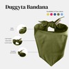 Duggyta Premium Solid Olive Dog Bandana, Luxury Soft Cotton Adjustable