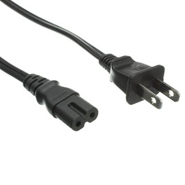 CableWholesale 3 feet Notebook/Laptop Power Cord, Non-Polarized NEMA 1-15P Male to C7 Female Plug, 2 Pin, 18 AWG, 10 Amp, Laptop Power Supply Cable, Black