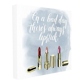 Stupell Industries On a Bad Day There's Always Lipstick Canvas Wall Art, 24 x 24, Multi-Color