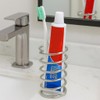 Toothbrush and Toothpaste Holder – Spiral Design Metal Countertop Storage