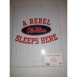 bobby edwards Ole Miss Rebels Single Pillow Case  30" x 16"