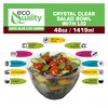 48oz Clear Disposable Salad Bowls with Lids (150 Pack) -
