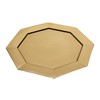 Yamanaka Lacquerware FB28-5 Octagonal Plate, Gold Glitter