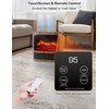 Electric Fireplace Heater with 3D Realistic Flame, Humidifier, Thermostat, Safety