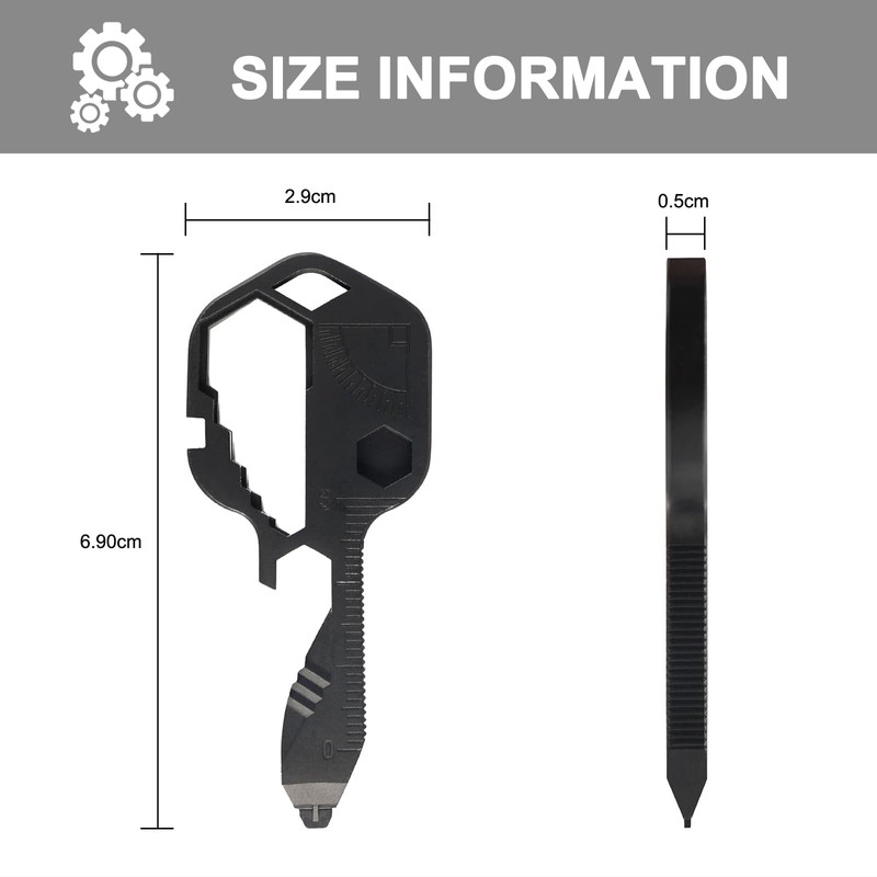 Ruiyuan 24-in-1 Multitool Key Tool Portable Multi Key Shaped Tool