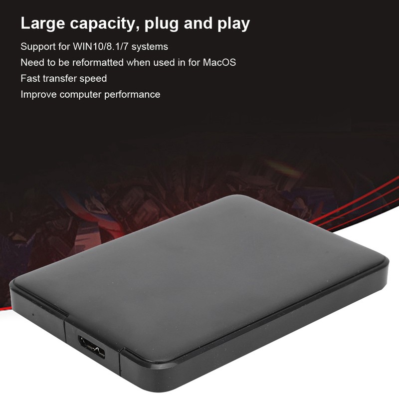 Portable External HDD USB3.0 Mobile Hard Disk Drive 8M Speeds
