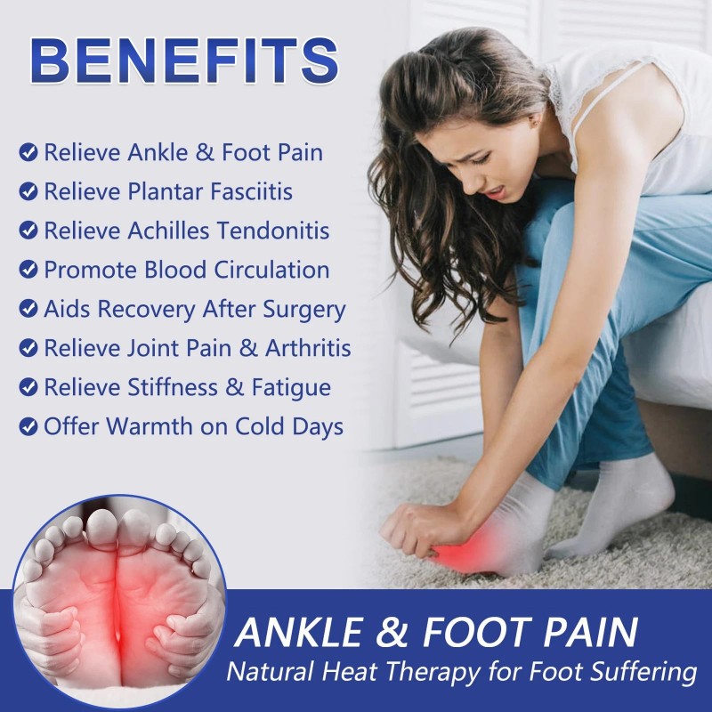 JOBYNA Ankle/Toe/Foot Warmer | Full Coverage Heated Foot Wrap |86-158â„‰