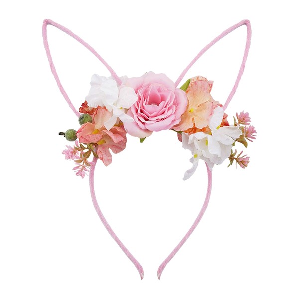 JazSwirl Bunny Ears Headband, Easter Headband for Women, Bunny Ear