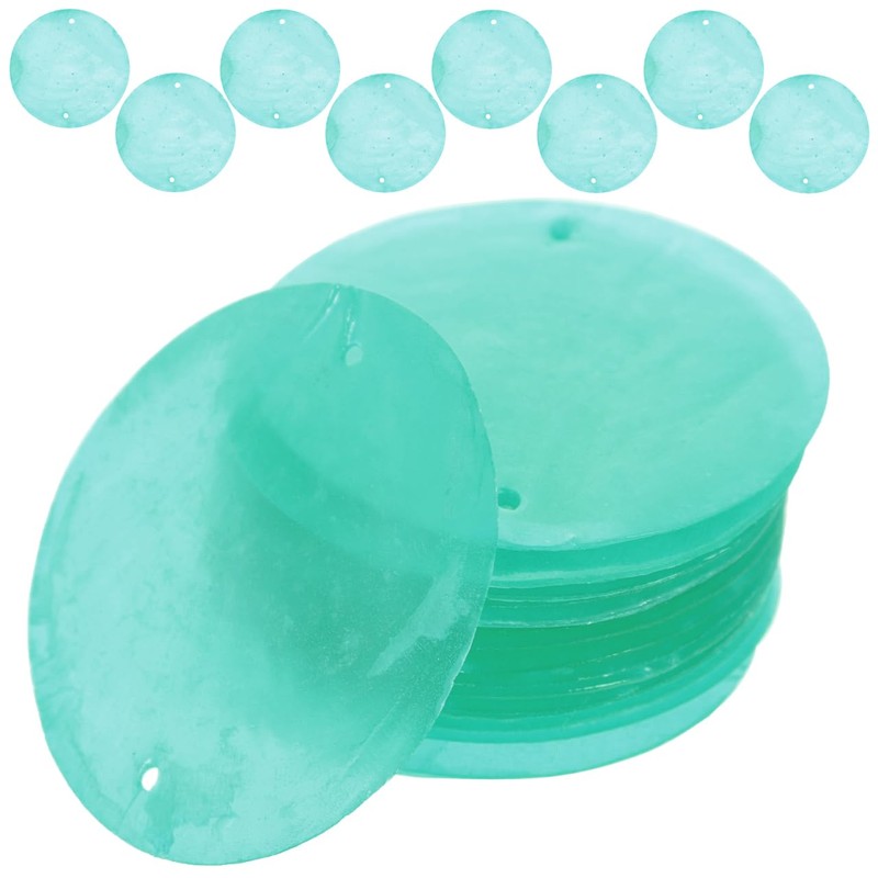 Cabilock Pack of 100 Decorative Shell Pieces DIY Shell Discs