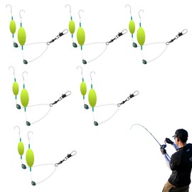 Pack of 6 Double Hook Reverse Bottom Rig, Double Hook with Inverted Base Line, 2025 Double Hook Rig for Inverted Floor, Fishing Hooks, Carp Fishing Hair Rigs, Anti Tangle Fishing Hooks, Hook More