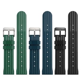 StrapSeeker Correa de Goma Premium para Reloj - Correa de Repuesto Resistente al Agua - Correas de Goma Suave para Hombres y Mujeres - Para buceadores y Relojes Deportivos - Adecuada para Seiko y la mayoría de los Relojes - 20 mm 22 mm (22mm, Naranja)