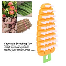 Vegetable Scrubber, Potato Scrubbing Brush Carrot Shape Hanging Vegetable Brush Fruit Brush for Vegetable for Potato(Orange)