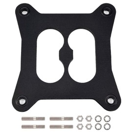 Atesilor 9266 Divided Square Bore Carburetor Heat Insulator Gasket Spacer with Mounting Stud Kit Compatible with Edelbrock Performer Holley Thunder Carburetors & Divided Plenum Manifolds