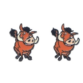 The Lion King Pumbaa Metal Enamel Filled Stud Earrings