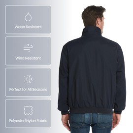 Weatherproof Original Mens Golf Jacket (Mens Windbreaker) Classic Mens Light Jacket (Medium, Navy)