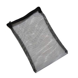 Wave Point 20 pcs 8" x 6" Aquarium Fish Tank Pond Filter Media Mesh Bags Zipper Reusable (Blace, Fine)