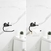 WOLIBEER Crystal Bathroom Hardware, Black 24 Inch Towel Bar Set