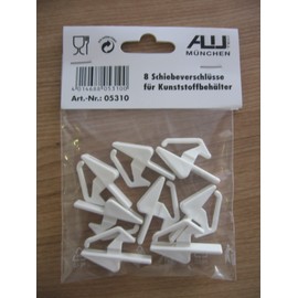 alutec Schiebeverschlüsse for plasticbehälter white 05310 8St.
