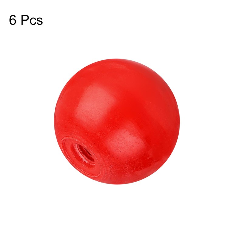 sourcing map Pack of 6 Threaded Ball Knobs M6 x