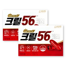 Krill 56 1000mg / 크릴56 1000mg X 30캡슐 2박스 펄세스 함익병 크릴오일 56