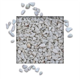 Carrara Marble Chippings White 8/12 mm (25 kg Bag)