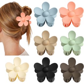 Triko Set de 7 Pinzas para el Cabello de Flor, Pinzas para Peinados, Pinzas de Resina para Cabello Antideslizantes, Accesorios para Cabello Mujer, Ideales para Peinados