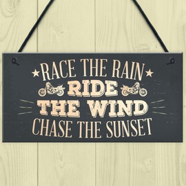 RED OCEAN Ride Motorcycle Enthusiast Motorbike Man Cave Sign Garage Vintage Dad Grandad Gift For Him