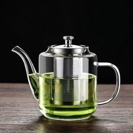 croselyu 650/800/1100ml Glass Tea Pot with Strainer for Loose Tea, 1 Piece (800ml)