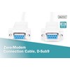 ASSMANN Zero-Modem connection cable, D-Sub9 F/F, 3.0m, snap-hoods