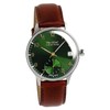 The Stack Classic Green Wristwatch, Made in Japan, 1.4 inches
