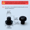 sourcingmap 12pcs 8mm Black Stem Bumpers Glide, Patio Outdoor Furniture
