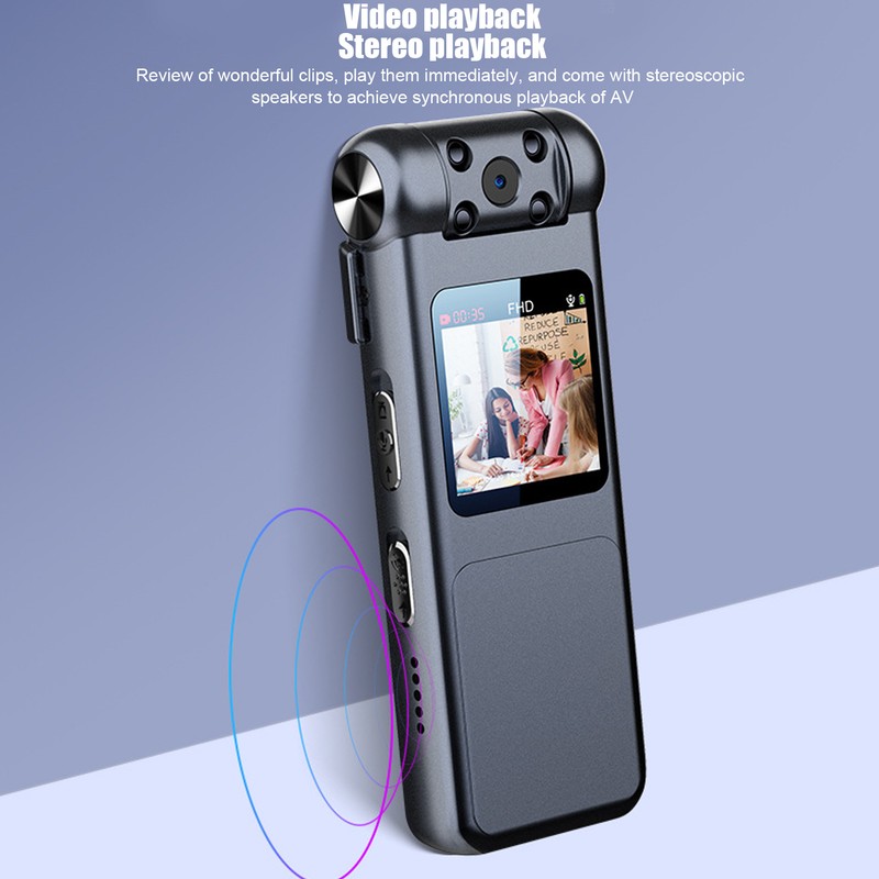 Video Recorder Multifunctional 1080P HD Noise Reduction Motion Detection Small