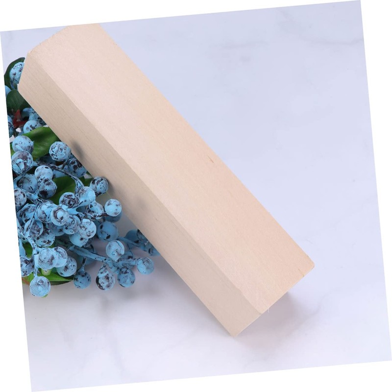jojofuny DIY Handmade Small Wooden Block Craft Natural Basswood Plank