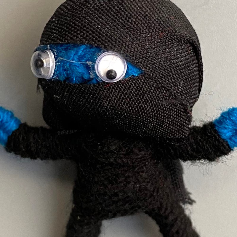 Voodoo String Doll Keychain, Design T62