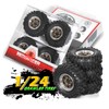 REDSPIDER 1.0 Beadlock Wheels and Tires（4pcs）1.0 Crawler Tires 51*20mm 1.0