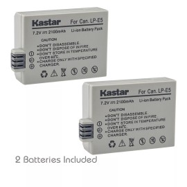 Canon Kastar LP-E5 Battery for OEM Genuine Canon EOS Rebel T1i XS XSi 450D 500D 1000D