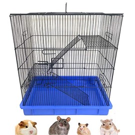 3-Story Rats Mice Mouse Hamster Gerbil Animal Critter House Habitat Cage with Narrow 3/8 Inch Wire Body Prevent Escape and Stuck