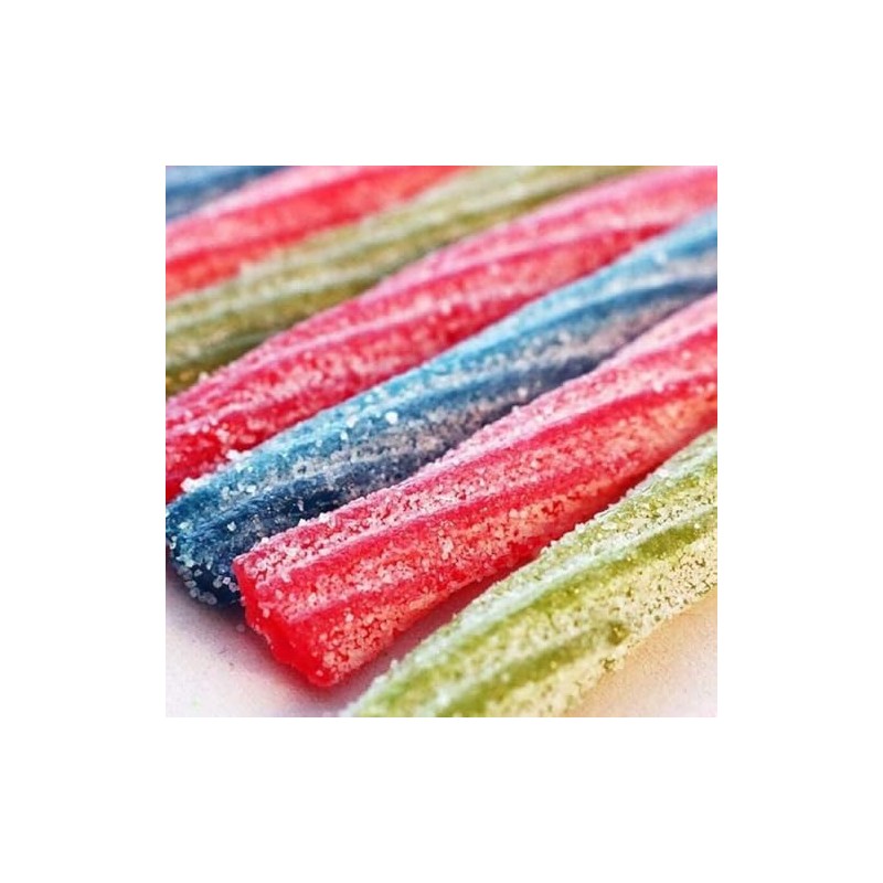 Sour Straws Assorted Fruit Twists, 1 LB Bulk Bag, 3