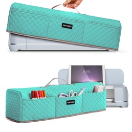 AMOIGEE Padded Dust Cover Compatible with Cricut Maker, Cricut Maker 3, Explore Air 2, Cricut Explore 3 Machine, with Pockets for Cricut Accessories