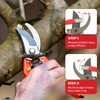 JIYIN 4 Pack Garden Tool Sharpener, Pruning Shears Blade Sharpener,