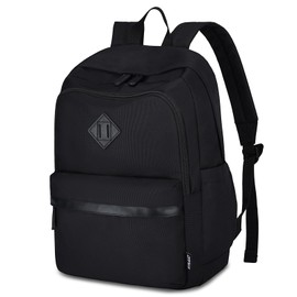 RAVUO Backpack for Men, Water Resistant Black School Backpacks Large Bookbag 15.6inch Laptop Back Pack College Daypack Schoolbag for Teen Boys Girls
