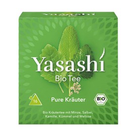 Yasashi Tee | Pure Kräuter | 16 Pyramidenbeutel | Glutenfrei | Laktosefrei | Vegan