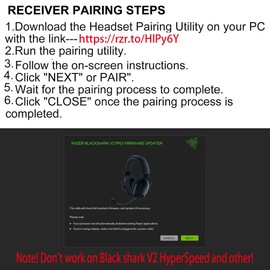 HUYUN Professions USB Wireless Transceiver Receiver Adapter Replacement for Razer Blackshark V2 Pro Headset