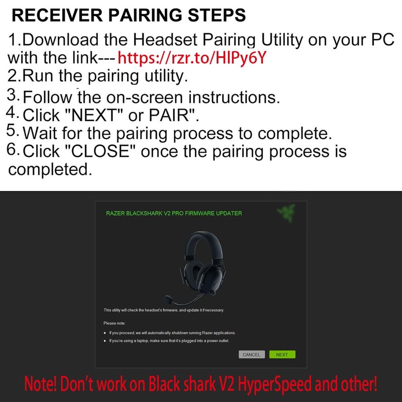 HUYUN Professions USB Wireless Transceiver Receiver Adapter Replacement for Razer